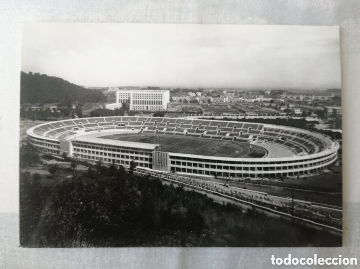Coleccionismo deportivo: Postal Estadio Ol&iacute;mpico, Roma - Foto 1