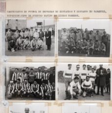 Coleccionismo deportivo: SABADELL. CAMPEONATOS FUTBOL DE EMPRESAS EDUCACIÓN Y DESCANSO 1962-67. 36 FOTOS. Lote 400786624