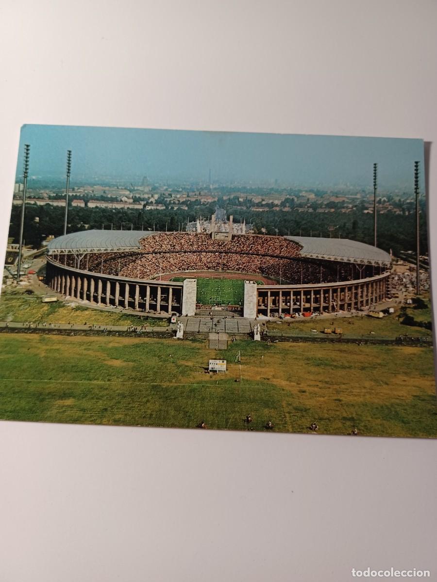 Coleccionismo deportivo: Postal del olimpia stadion (Berl&iacute;n) antigua - Foto 1