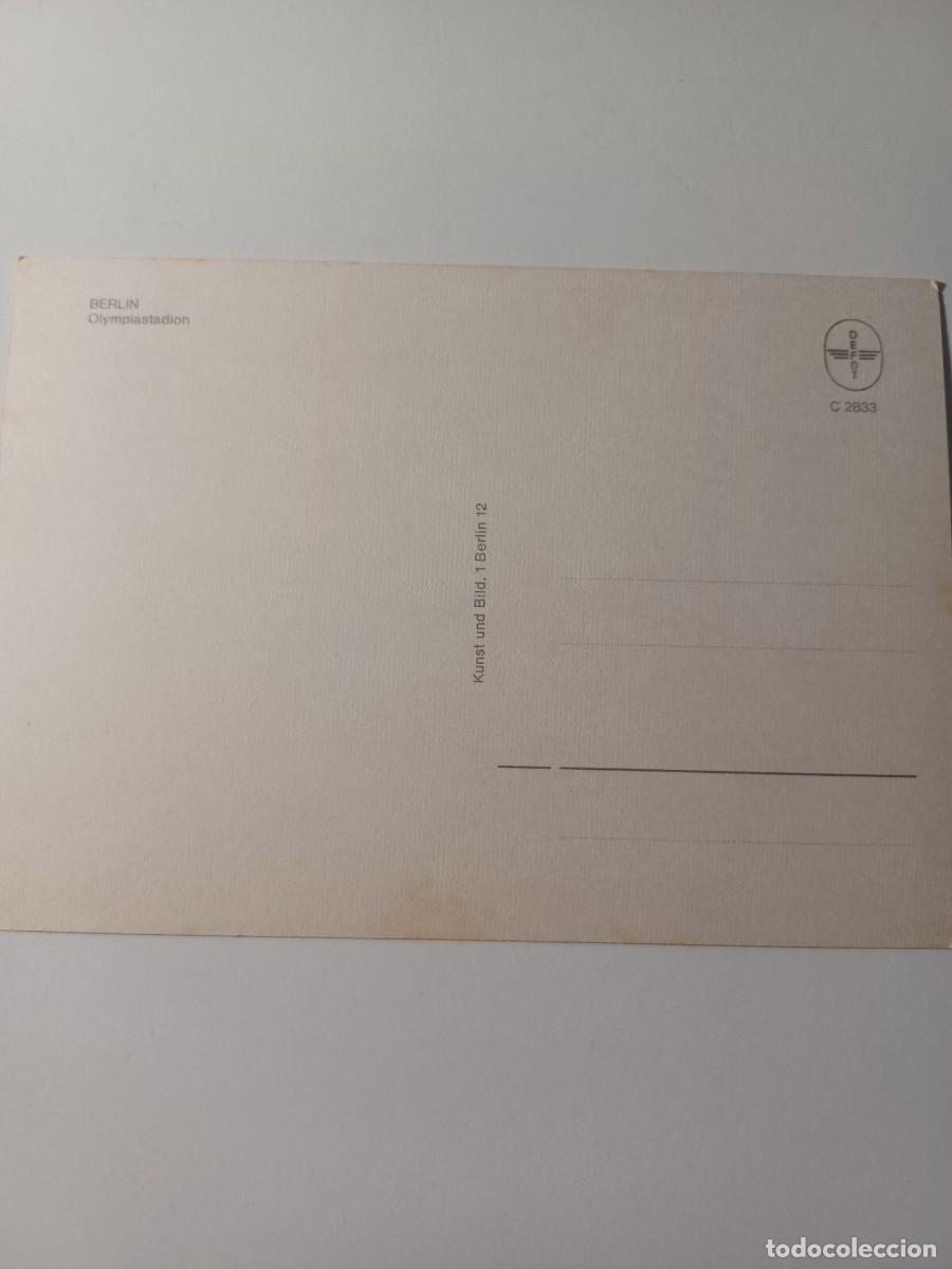 Coleccionismo deportivo: Postal del olimpia stadion (Berl&iacute;n) antigua - Foto 2