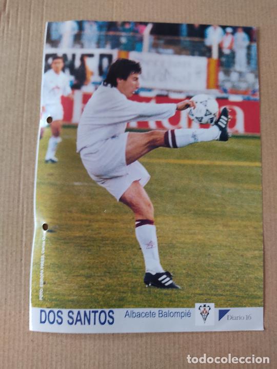Sports collectibles: DOS SANTOS ALBACETE TIPO LAMINA POSTAL DIARIO 16 LOS MEJORES DE LA LIGA 93-94 FUTBOL 1993-1994