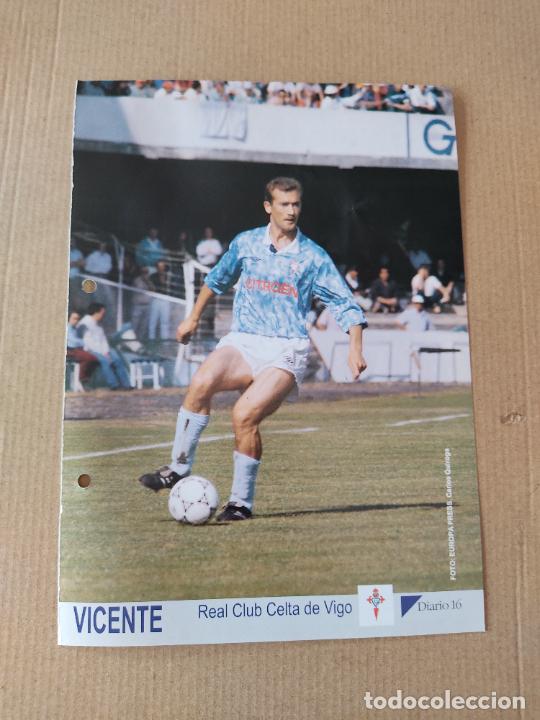 Collectionnisme sportif: VICENTE CELTA DE VIGO TIPO LAMINA POSTAL DIARIO 16 MEJORES LIGA 93-94 FUTBOL 1993-1994