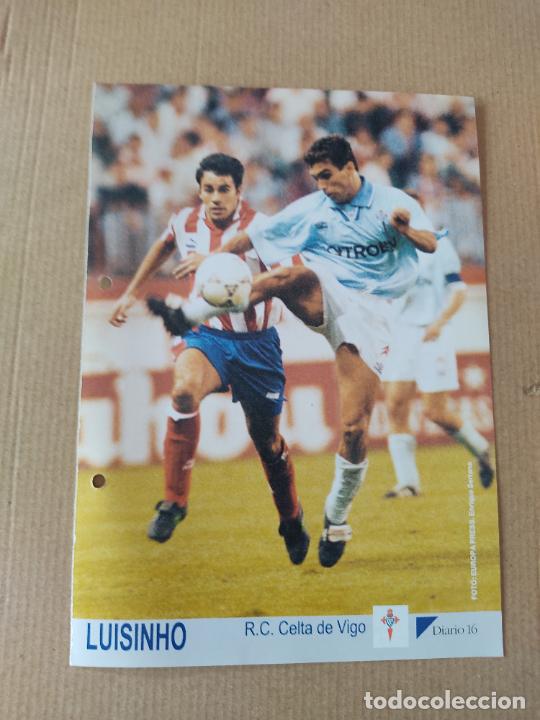 Collectionnisme sportif: LUISINHO CELTA DE VIGO TIPO LAMINA POSTAL DIARIO 16 MEJORES LIGA 93-94 FUTBOL 1993-1994