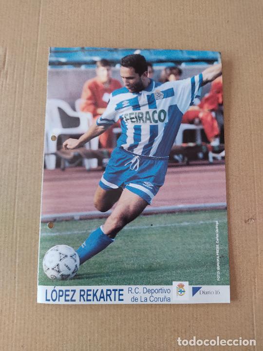 Collectionnisme sportif: LOPEZ REKARTE DEPORTIVO CORU&Ntilde;A TIPO LAMINA POSTAL DIARIO 16 MEJORES LIGA 93-94 FUTBOL 1993-1994
