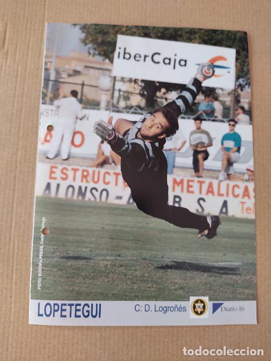Coleccionismo deportivo: JULEN LOPETEGUI LOGRO&Ntilde;&Eacute;S TIPO LAMINA POSTAL DIARIO 16 MEJORES LIGA 93-94 FUTBOL 1993-1994