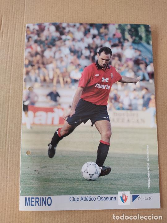 Coleccionismo deportivo: MERINO OSASUNA TIPO LAMINA POSTAL DIARIO 16 MEJORES LIGA 93-94 FUTBOL 1993-1994