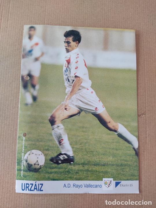 Coleccionismo deportivo: ISMAEL URZAIZ RAYO VALLECANO TIPO LAMINA POSTAL DIARIO 16 MEJORES LIGA 93-94 FUTBOL 1993-1994