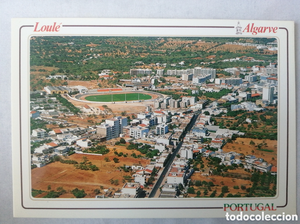 Collezionismo sportivo: Postal Estadio de f&uacute;tbol de Loul&eacute;, Portugal