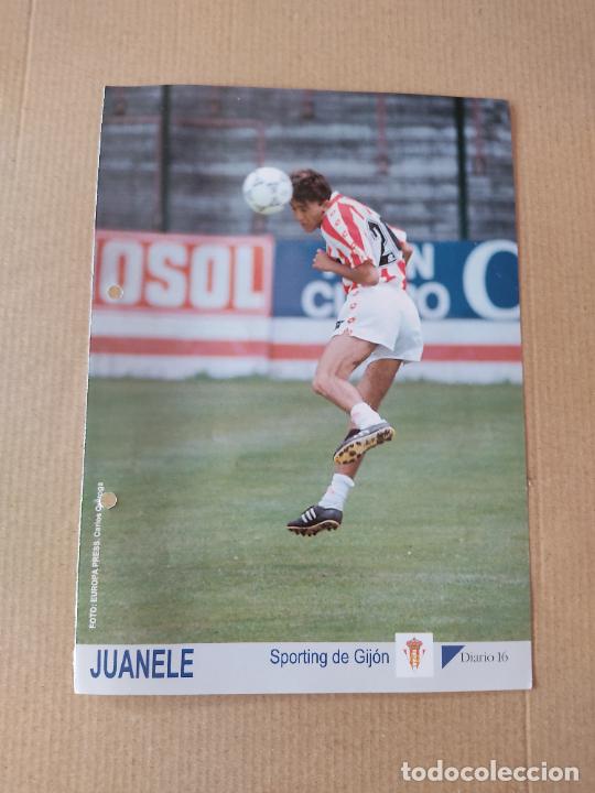 Sammelleidenschaft Sport: JUANELE SPORTING GIJON TIPO LAMINA POSTAL DIARIO 16 MEJORES LIGA 93-94 FUTBOL 1993-1994
