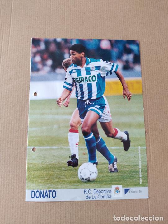 Colecionismo desportivo: DONATO DEPORTIVO DE LA CORU&Ntilde;A TIPO LAMINA POSTAL DIARIO 16 MEJORES LIGA 93-94 FUTBOL 1993-1994