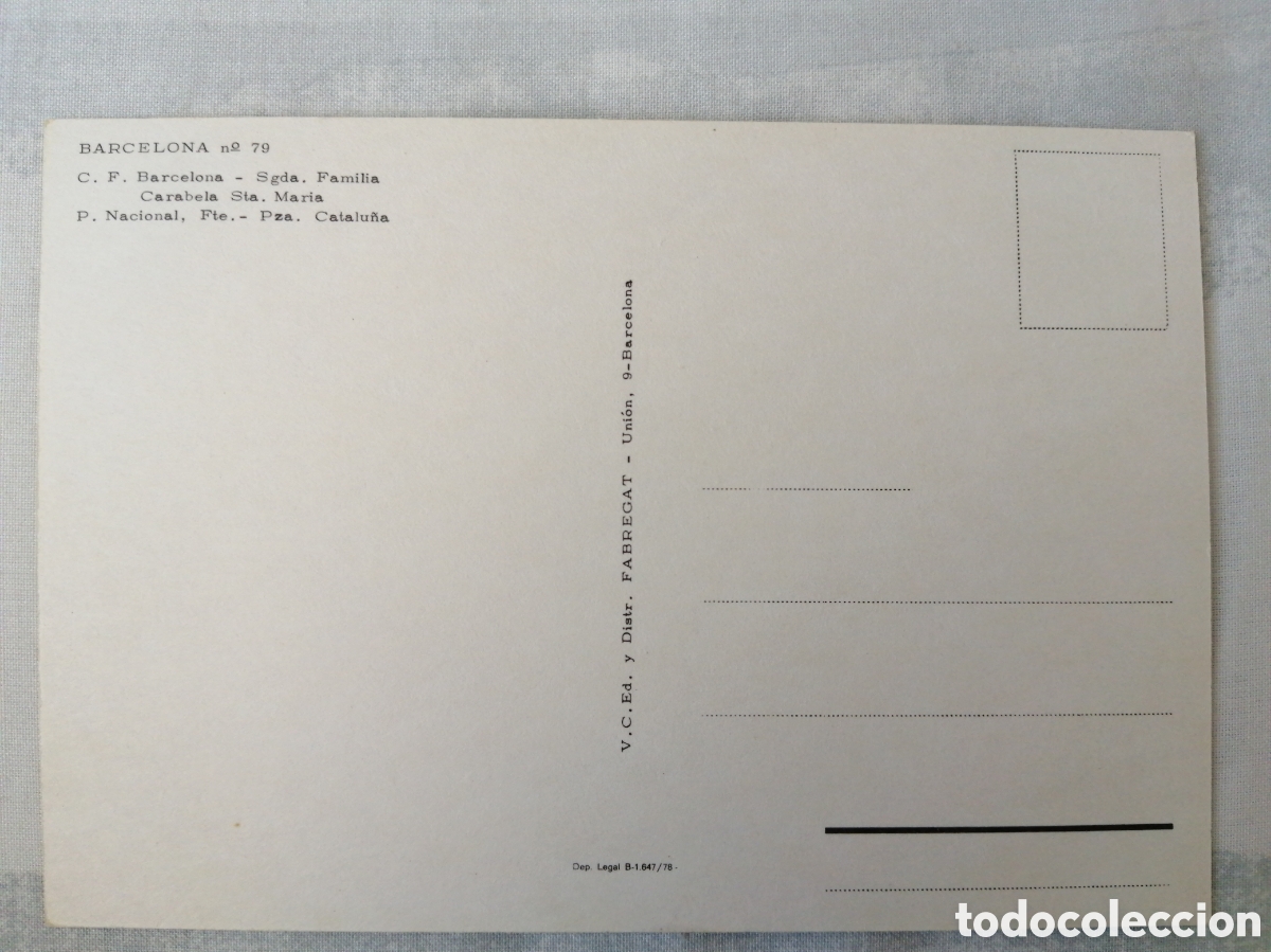 Coleccionismo deportivo: Postal Estadio Camp Nou - Foto 2