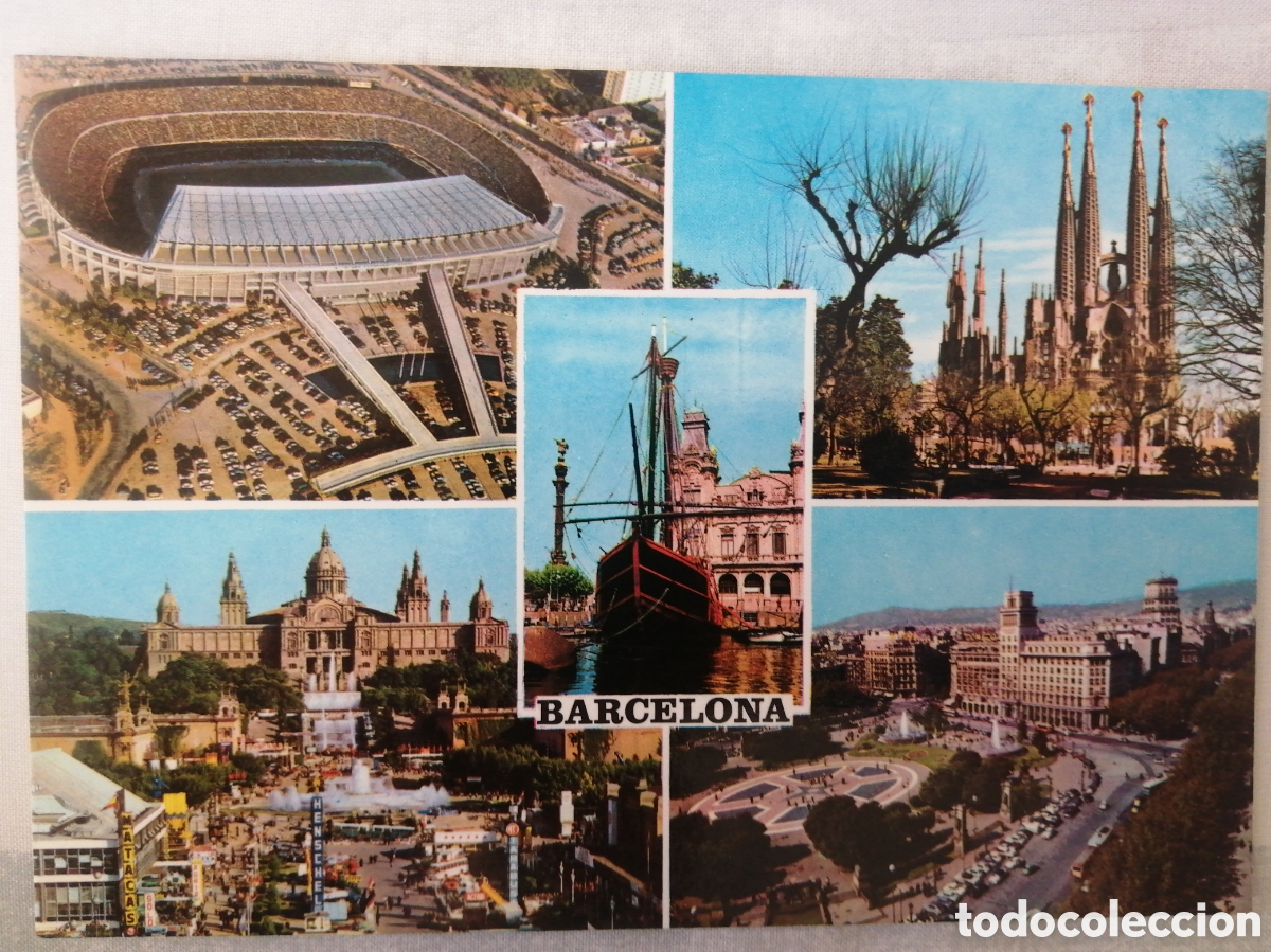 Coleccionismo deportivo: Postal Estadio Camp Nou - Foto 1