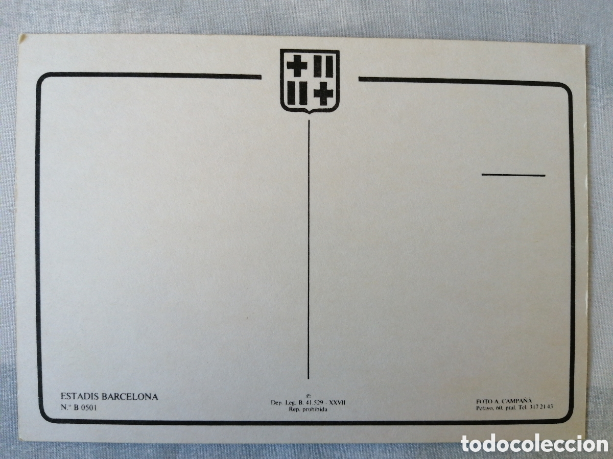 Coleccionismo deportivo: Postal Estadio Camp Nou - Foto 2
