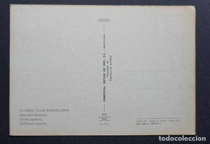 Coleccionismo deportivo: F.C. Barcelona, postal sin circular del a&ntilde;o 1974. - Foto 2