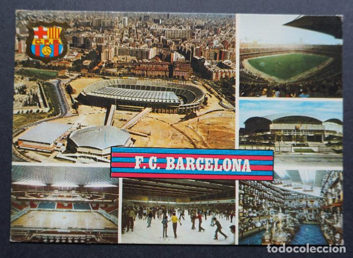 Coleccionismo deportivo: F.C. Barcelona, postal sin circular del a&ntilde;o 1974. - Foto 1