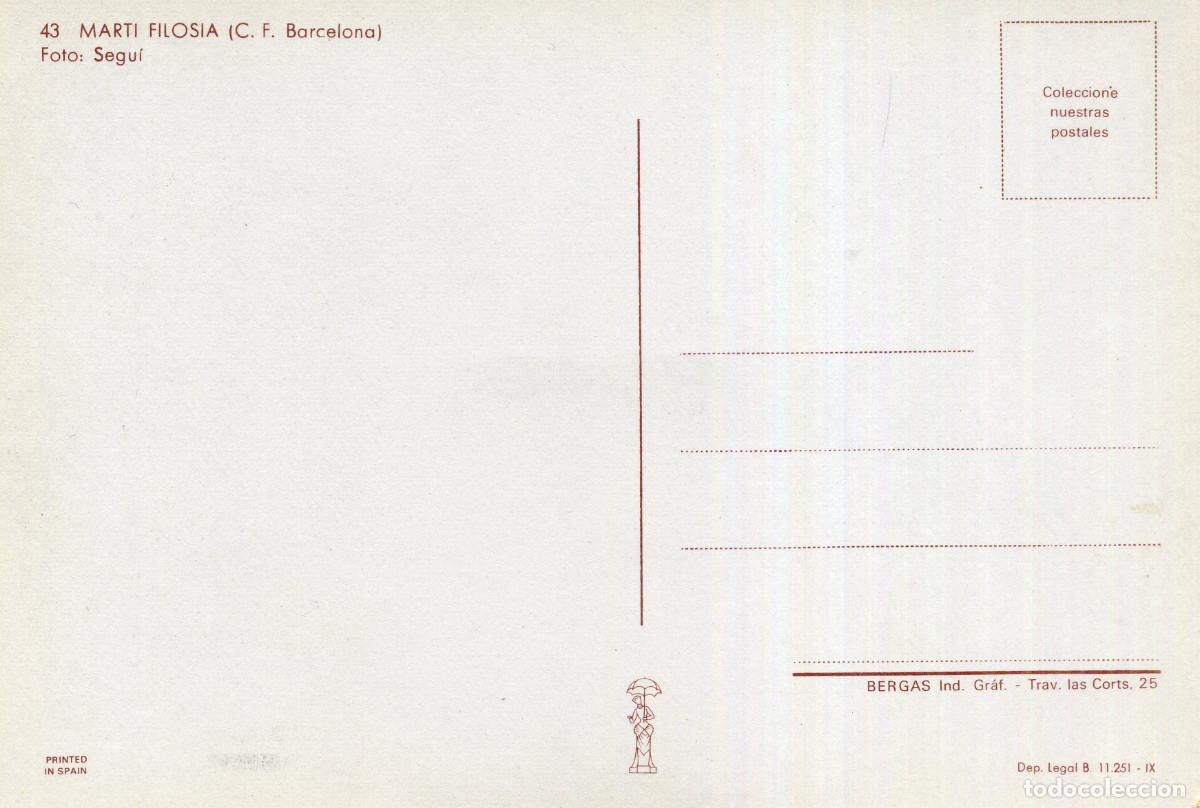 Coleccionismo deportivo: FC BARCELONA - MARTI FILOSA - Foto 2