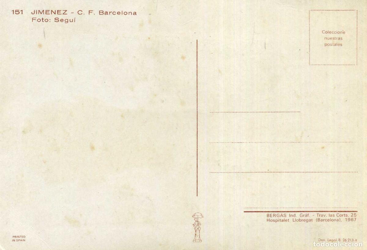 Coleccionismo deportivo: FC BARCELONA - JIMENEZ - Foto 2
