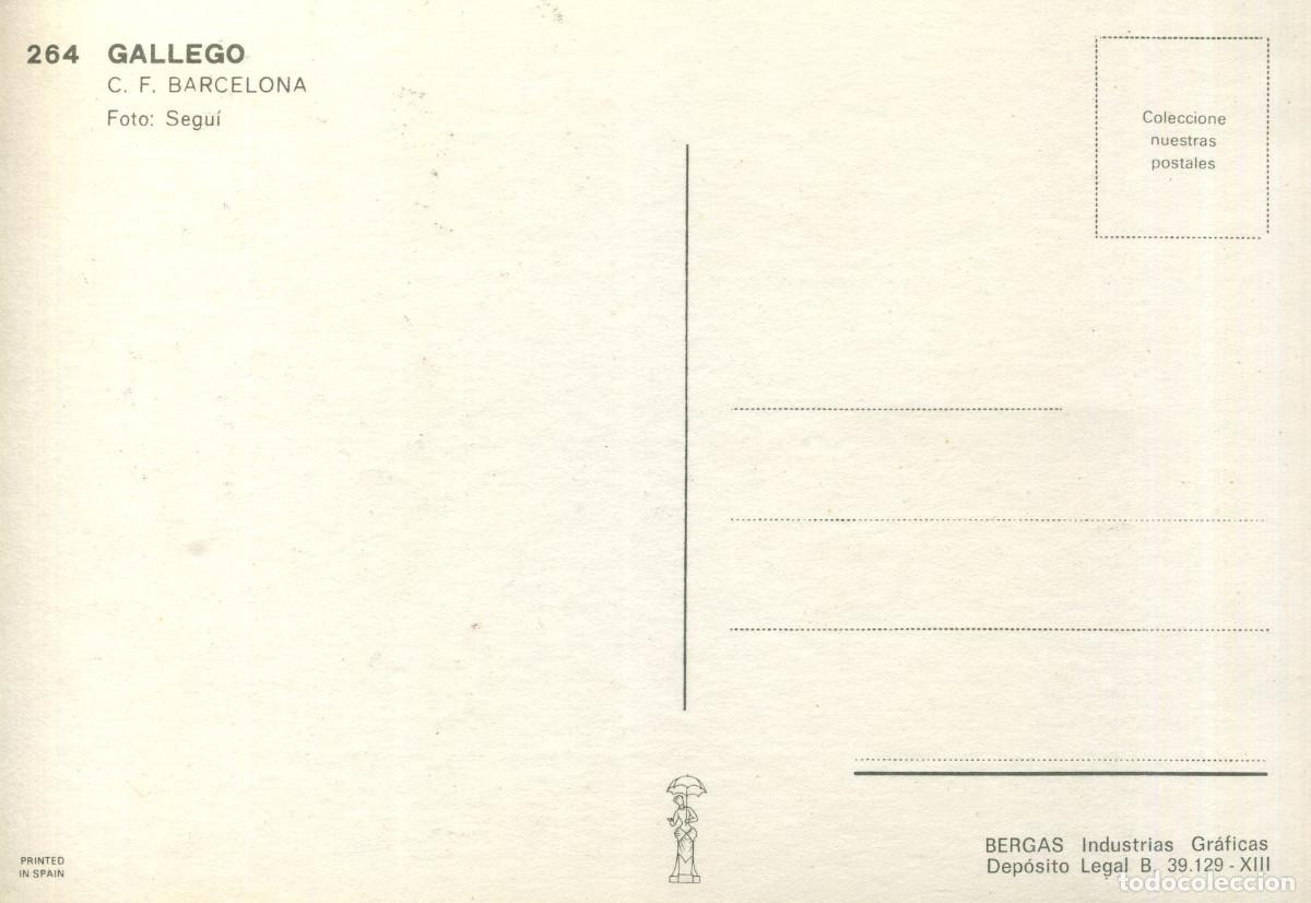 Coleccionismo deportivo: FC BARCELONA - GALLEGO - Foto 2