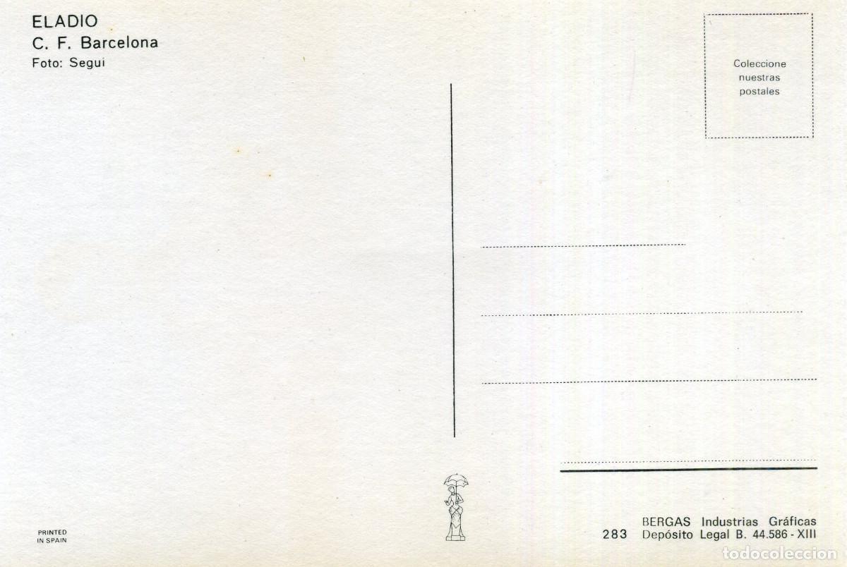 Coleccionismo deportivo: FC BARCELONA - ELADIO - Foto 2