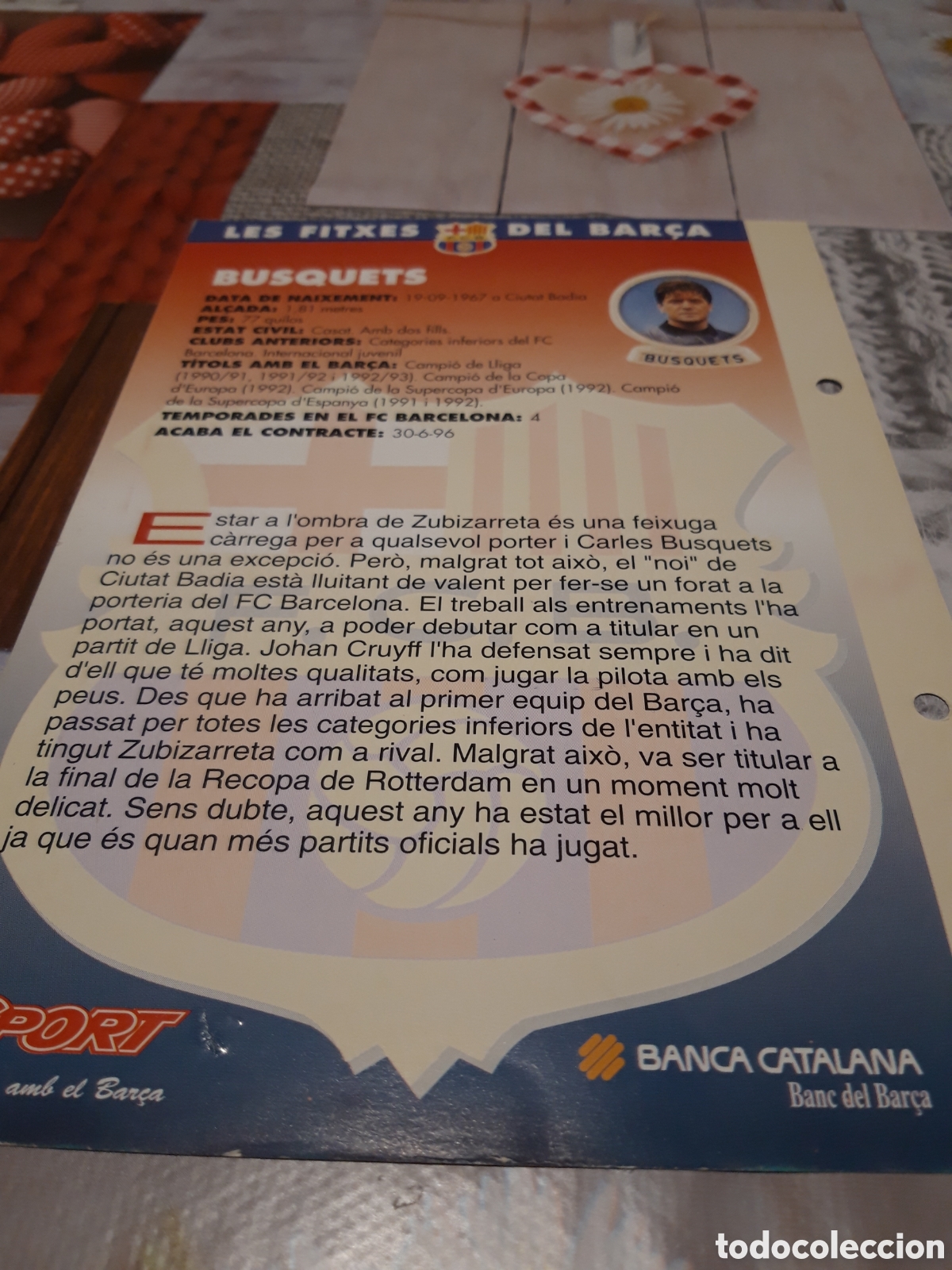 Coleccionismo deportivo: Autografo Busquets portero - Foto 3