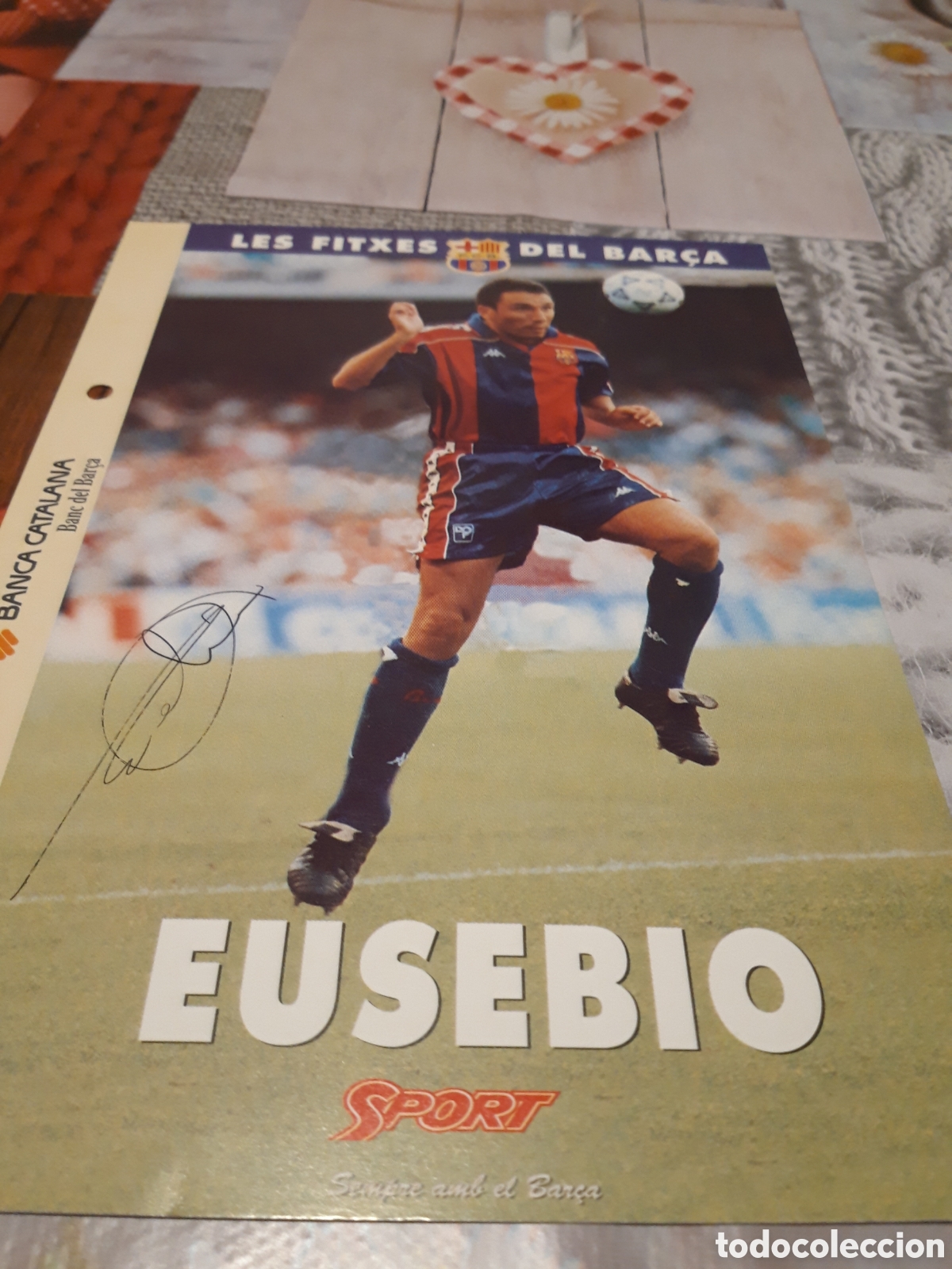 Coleccionismo deportivo: Aut&oacute;grafo Eusebio FCBarcelona - Foto 1