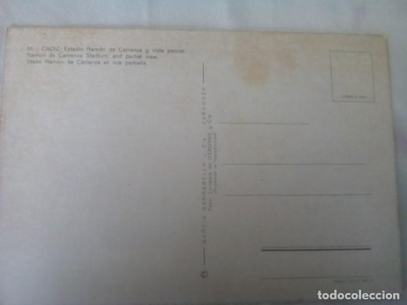 Coleccionismo deportivo: CADIZ POSTAL ESTADIO RAMON DE CARRANZA - Foto 3