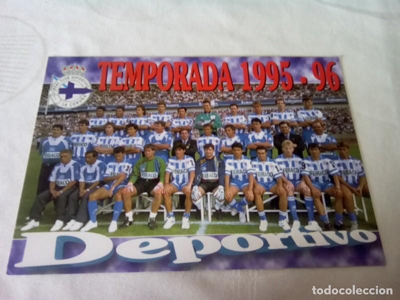 Coleccionismo deportivo: R.C.D. LA CORUÑA POSTAL EQUIPO TEMPORADA 1995/96 16,5 CTM X 11,5 CTM APROX.PERFECTA