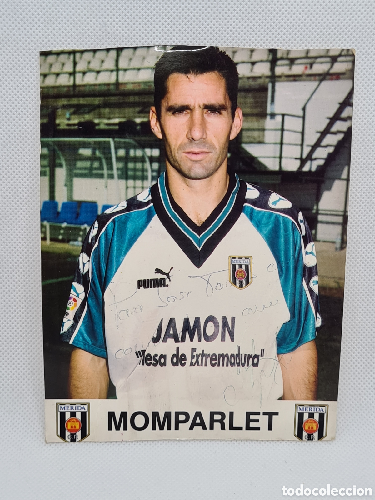 Coleccionismo deportivo: POSTAL MERIDA MOMPARLET CON AUTOGRAFO - Foto 1