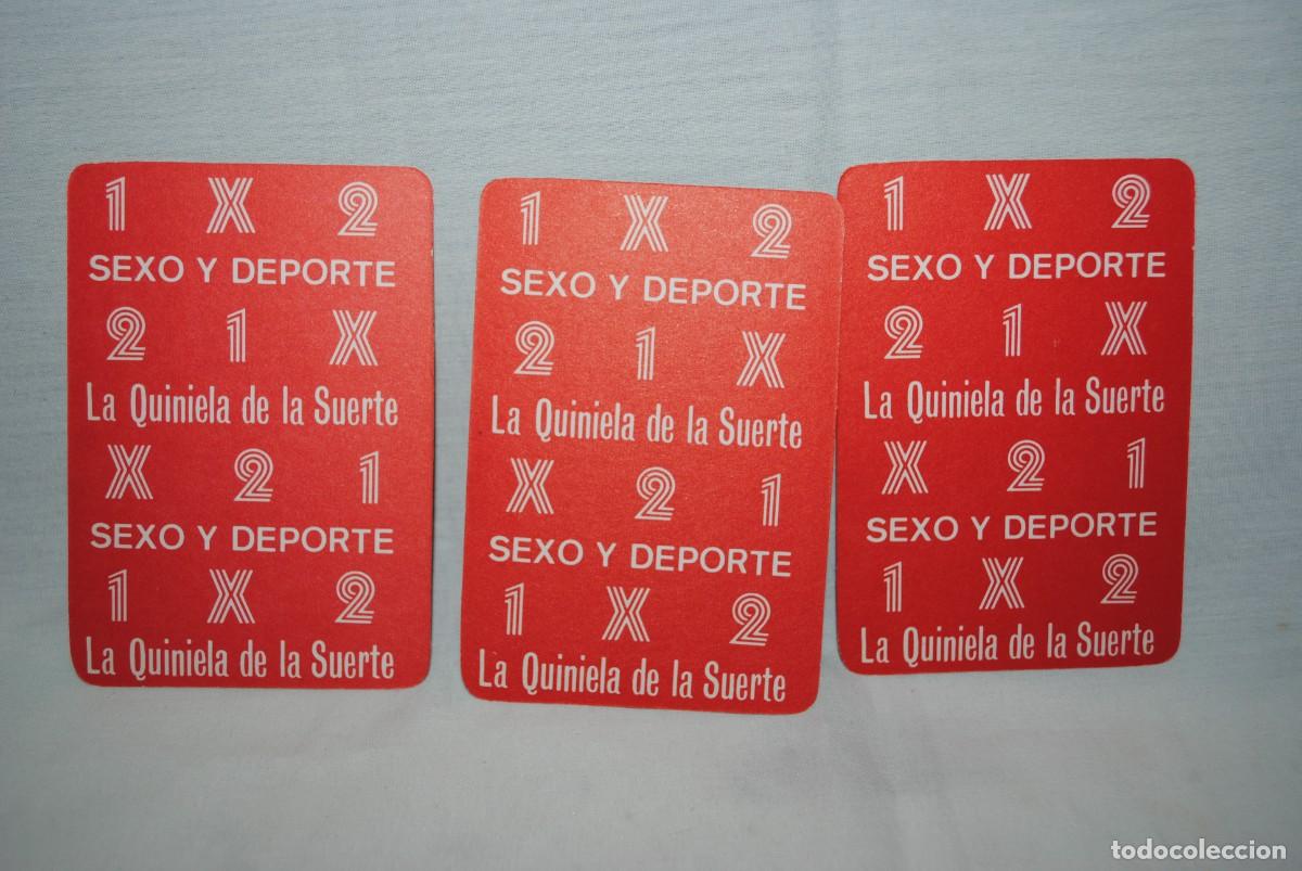 Coleccionismo deportivo: NAIPES, LOTE DE TRES . - Foto 2
