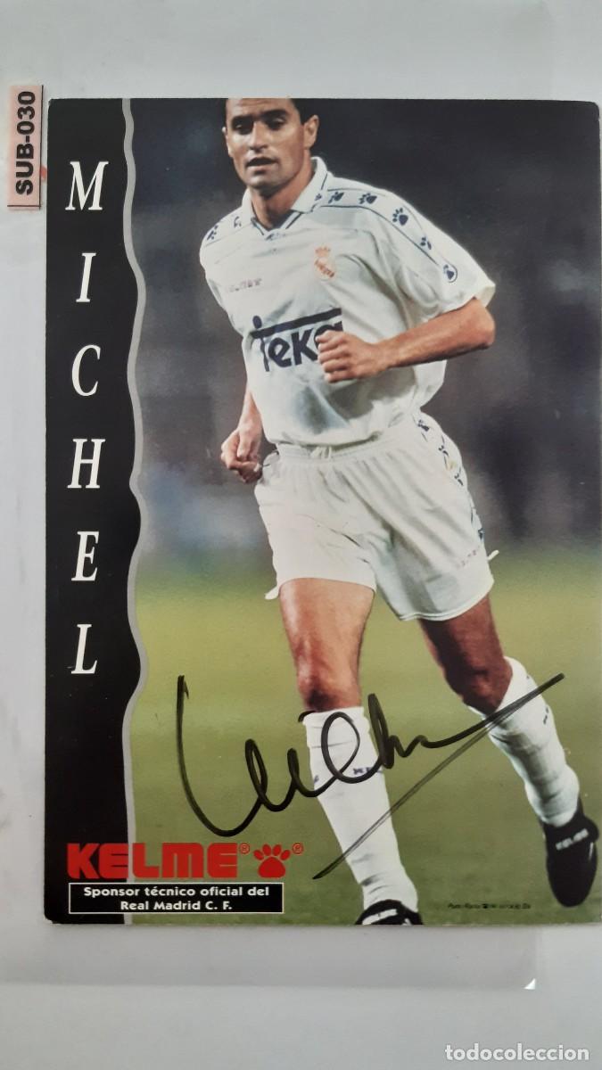 Coleccionismo deportivo: Postal de Michel con autografo original - Foto 1