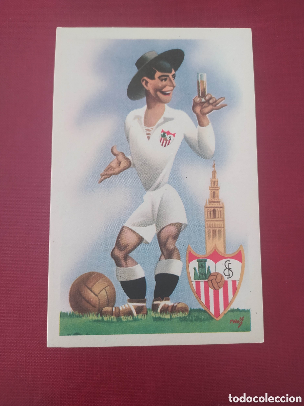 Coleccionismo deportivo: Postal futbol Sevilla - Foto 1