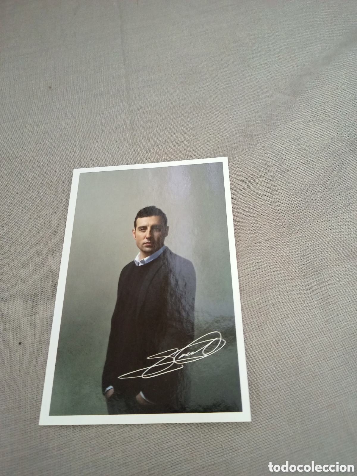 Coleccionismo deportivo: Postal del jugador S.Cazorla. - Foto 1