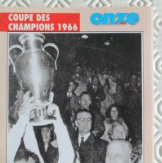 Coleccionismo deportivo: REAL MADRID - PARTIZAN BELGRADE (2-1) CHAMPIONS LEAGUE WINNER 1966 FICHA ONZE, CROMO, MATCH REPORT