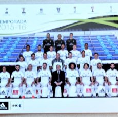 Collezionismo sportivo: POSTAL REAL MADRID CF EQUIPO TEAM 2015–16 15X10 CON ZIDANE OFICIAL POSTCARD POSTKARTE RM17R