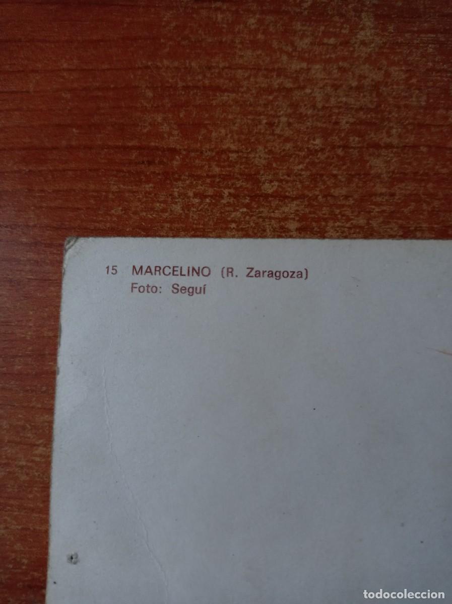 Coleccionismo deportivo: Postal de Marcelino . Real Zaragoza 66/67. - Foto 2