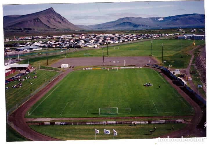 Collezionismo sportivo: Foto estadio de futbol Akranes F.C. (Islandia) - 15x10 cm