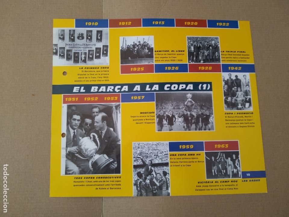 Coleccionismo deportivo: 10 EL BAR&Ccedil;A A LA COPA L&Aacute;MINA TIPO POSTAL EL GRAN &Aacute;LBUM DEL BAR&Ccedil;A CENT ANYS LA VANGUARDIA