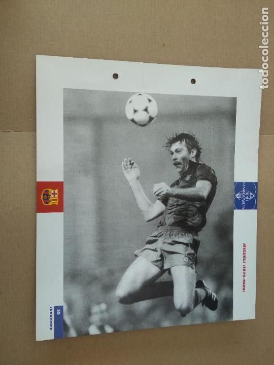 Coleccionismo deportivo: 35 MIGUELI 1973-1989 L&Aacute;MINA TIPO POSTAL EL GRAN &Aacute;LBUM DEL BAR&Ccedil;A CENT ANYS LA VANGUARDIA