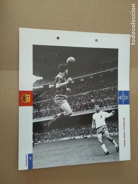 Coleccionismo deportivo: 37 OLIVELLA 1956-1969 L&Aacute;MINA TIPO POSTAL EL GRAN &Aacute;LBUM DEL BAR&Ccedil;A CENT ANYS LA VANGUARDIA