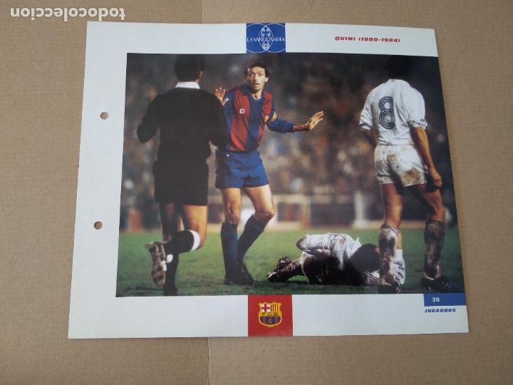 Coleccionismo deportivo: 38 QUINI 1980-1984 L&Aacute;MINA TIPO POSTAL EL GRAN &Aacute;LBUM DEL BAR&Ccedil;A CENT ANYS LA VANGUARDIA