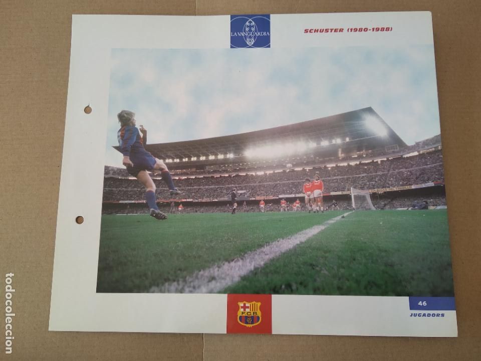 Colecionismo desportivo: 46 SCHUSTER 1980-1988 L&Aacute;MINA TIPO POSTAL EL GRAN &Aacute;LBUM DEL BAR&Ccedil;A CENT ANYS LA VANGUARDIA