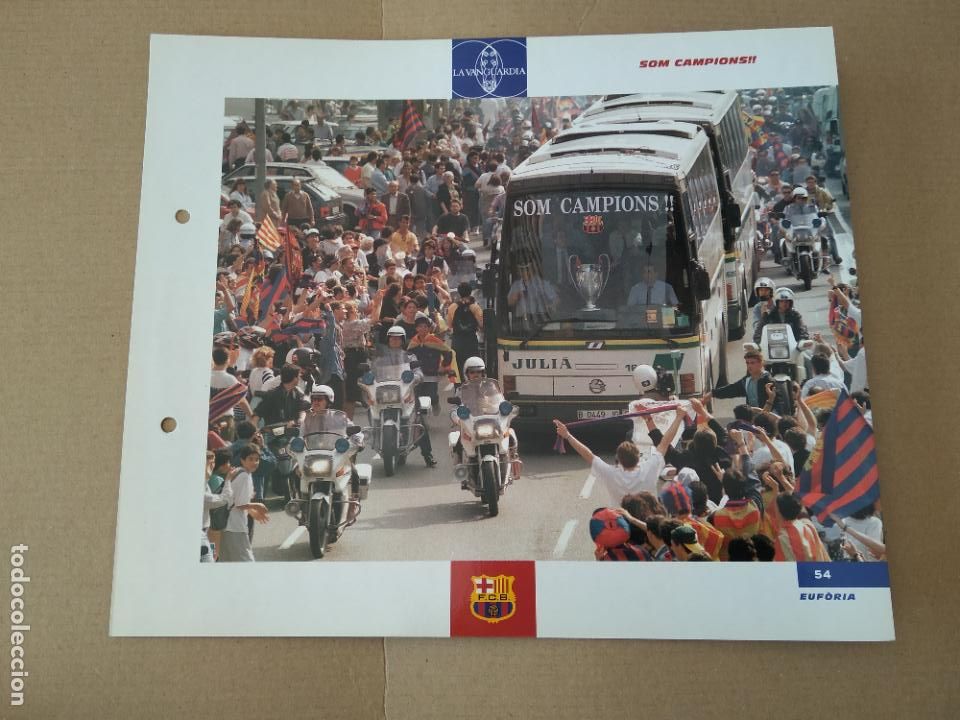 Colecionismo desportivo: 54 SOM CAMPIONS! L&Aacute;MINA TIPO POSTAL EL GRAN &Aacute;LBUM DEL BAR&Ccedil;A CENT ANYS LA VANGUARDIA