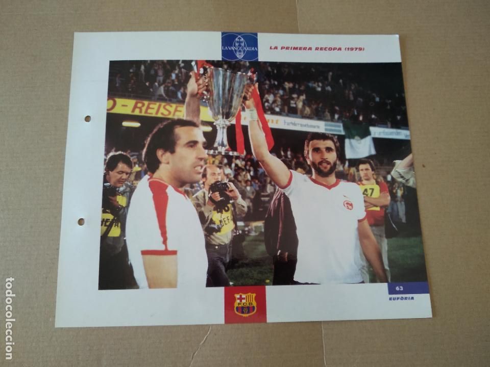 Colecionismo desportivo: 63 ASENSI KRANKL LA PRIMERA RECOPA 1979 L&Aacute;MINA TIPO POSTAL EL GRAN &Aacute;LBUM DEL BAR&Ccedil;A LA VANGUARDIA