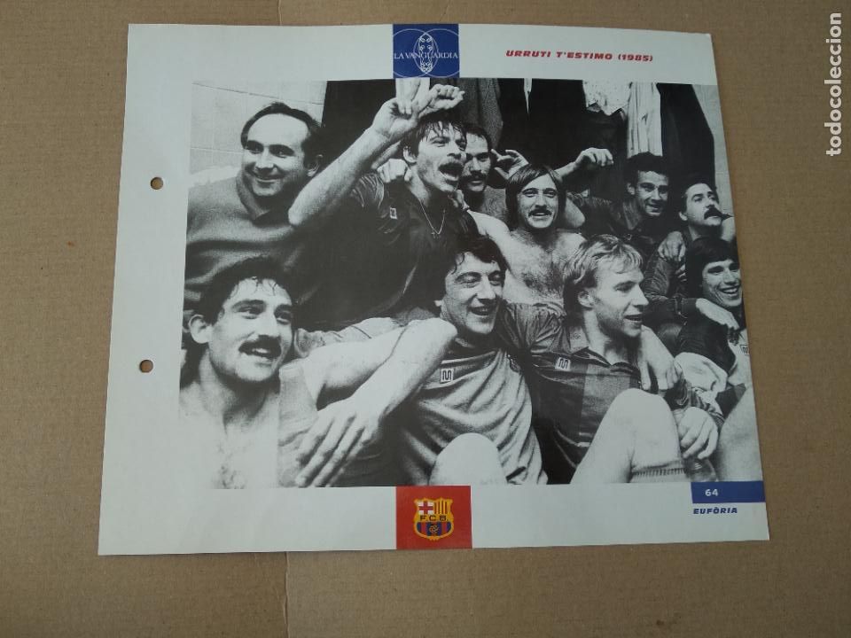 Colecionismo desportivo: 64 URRUTI T'ESTIMO 1985 L&Aacute;MINA TIPO POSTAL EL GRAN &Aacute;LBUM DEL BAR&Ccedil;A LA VANGUARDIA