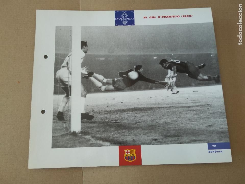 Colecionismo desportivo: 70 EL GOL DE EVARISTO 1960 L&Aacute;MINA TIPO POSTAL EL GRAN &Aacute;LBUM DEL BAR&Ccedil;A LA VANGUARDIA