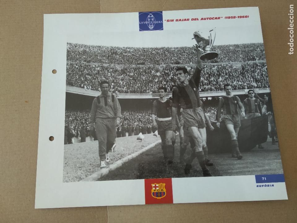 Colecionismo desportivo: 71 SEGARRA SIN BAJAR DEL AUTOBUS 1958-1960 L&Aacute;MINA TIPO POSTAL EL GRAN &Aacute;LBUM DEL BAR&Ccedil;A LA VANGUARDIA