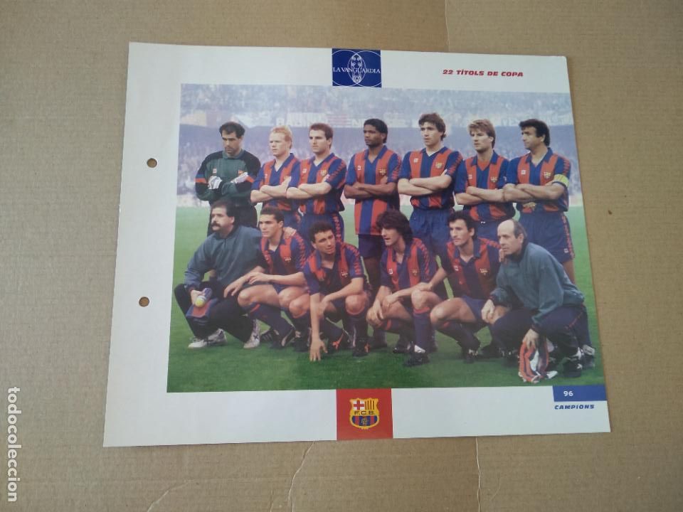 Colecionismo desportivo: 96 22 T&Iacute;TOLS DE COPA EQUIPO L&Aacute;MINA TIPO POSTAL EL GRAN &Aacute;LBUM DEL BAR&Ccedil;A LA VANGUARDIA