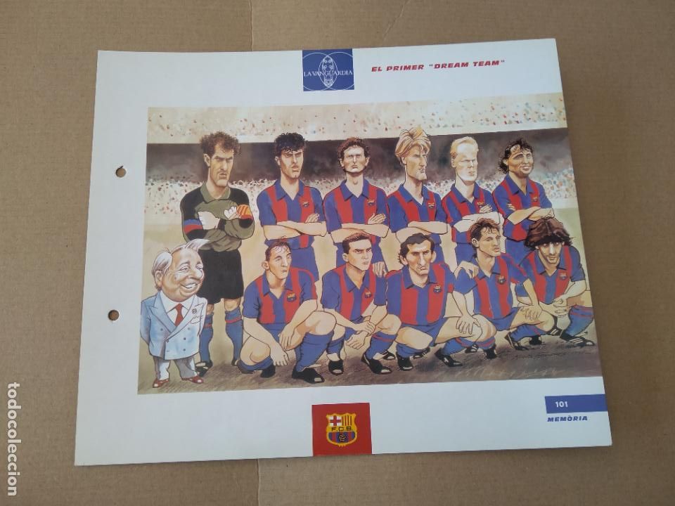 Colecionismo desportivo: 101 EL PRIMER DREAM TEAM L&Aacute;MINA TIPO POSTAL EL GRAN &Aacute;LBUM DEL BAR&Ccedil;A LA VANGUARDIA