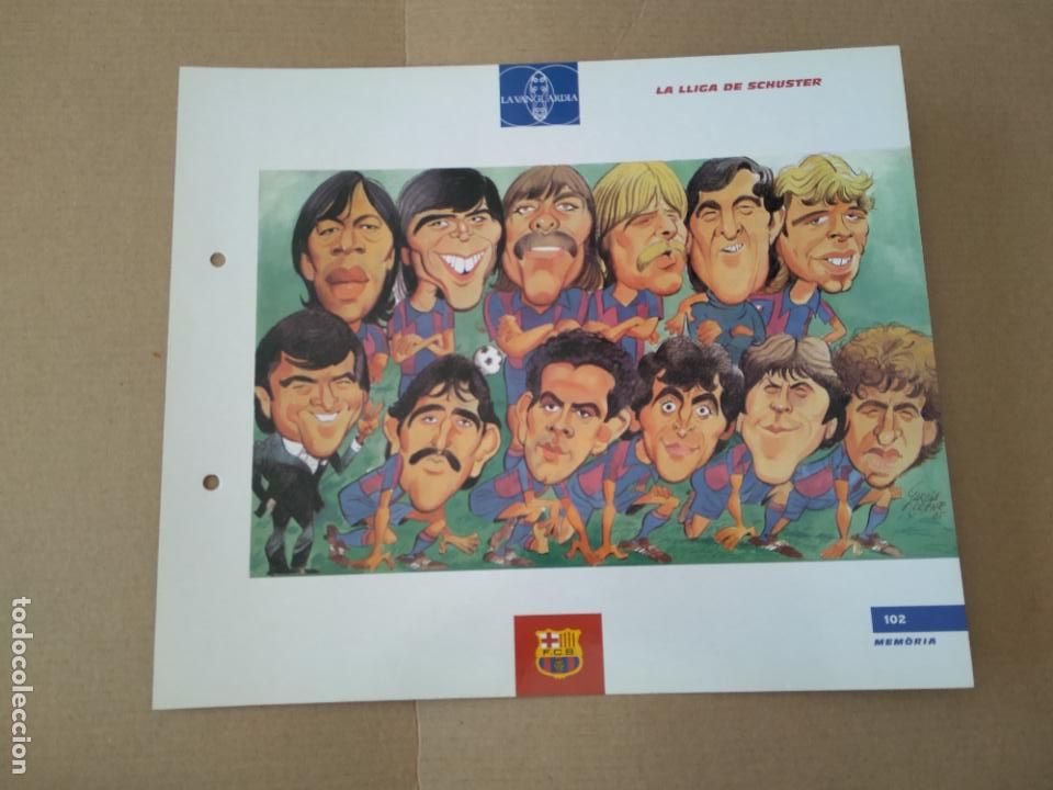 Colecionismo desportivo: 102 LA LLIGA DE SCHUSTER L&Aacute;MINA TIPO POSTAL EL GRAN &Aacute;LBUM DEL BAR&Ccedil;A LA VANGUARDIA