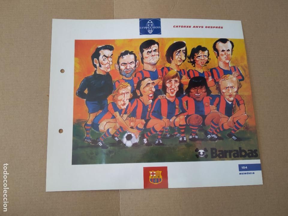 Colecionismo desportivo: 104 CATORZE ANYS DESPR&Eacute;S L&Aacute;MINA TIPO POSTAL EL GRAN &Aacute;LBUM DEL BAR&Ccedil;A LA VANGUARDIA